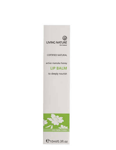 Living Nature's certified natural Lip Balm smooths and protects your lips by sealing in moisture and preventing dehydration. Active Mānuka Honey naturally moisturises, and its antimicrobial and healing properties help heal split or chapped lips. Crafted with soothing Calendula, Avocado Oil and Jojoba Oil for additional nourishment, our certified natural Lip Balm will leave your lips beautifully soft and supple.