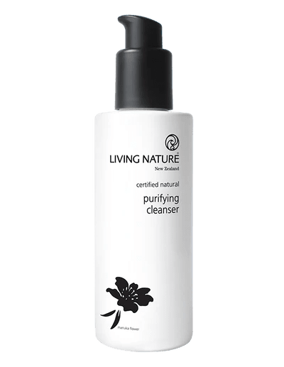 LIVING NATURE PURIFYING CLEANSER Living Nature’s certified natural Purifying Cleanser is a lightly foaming gel to gently cleanse and balance skin. • Gently cleanses without harsh chemicals • Leaves skin clear and balanced • Suitable for oily and combination skin • Certified natural • Made in New Zealand
