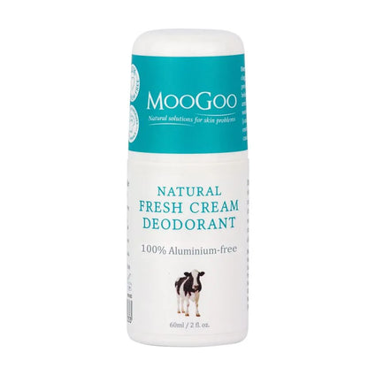 MooGoo Fresh Cream Deodorant Lemon Myrtle 60ml Most antiperspirants work by clogging pores with Aluminium salts. Aluminium in our armpits? No thanks. We feel that aluminium belongs in our roofs, not under our arms! Our formula works by allowing perspiration (which is odourless) and controlling odour causing bacteria. No bacteria, no smell.