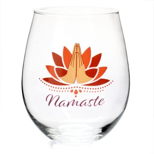 Namaste Tallulah Wellness Stemless Glass - 1st Stop Marshall's Health Shop, Gift Shop! - Heath and Natural Therapy New Brighton Christchurch - Naturopath