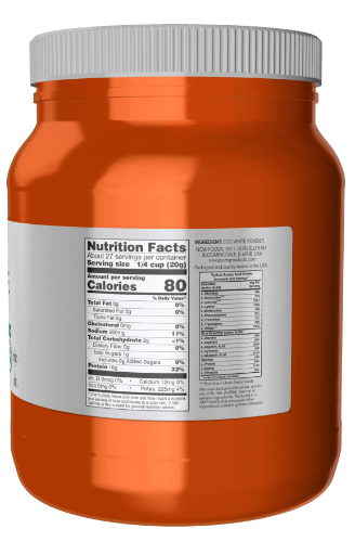 NOW Foods® Sports Egg White Protein is an excellent natural source of high quality protein. Good quality proteins rate well on the PDCAAS (Protein Digestibility Corrected Amino Acid Score), the most accurate measurement of a protein’s quality. NOW® Sports Egg White Protein rates as one of the highest quality proteins available when using the PDCAAS. A good mix of proteins from different sources provides the best results.