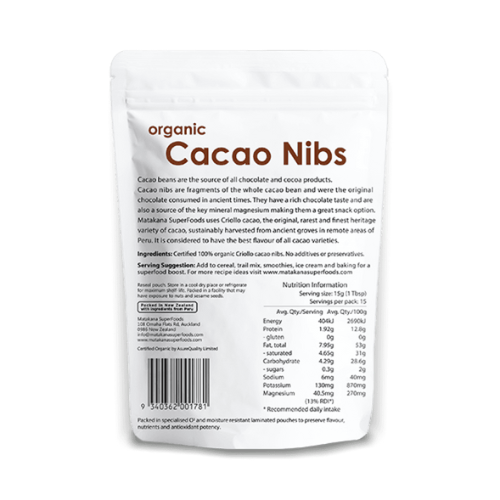 Matakana Cacao Nibs Organic 230g