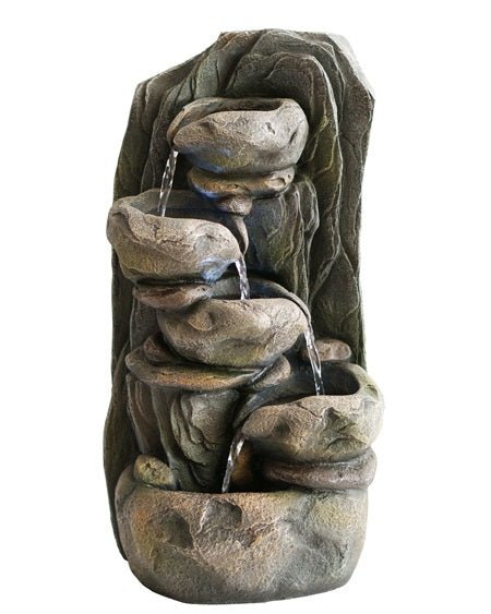 Outdoor Water Feature Rock Pools WF451 30x26x61cm Warm-white light This Giftware item requires a shipping quote. Please enquire for a quote SKU: WF451