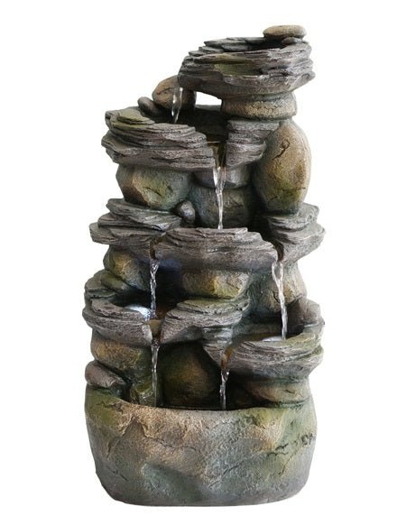 Outdoor Water Feature Rock Pools WF461 33x27x59cm Warm-white light This Giftware item requires a shipping quote. Please enquire for a quote SKU: WF461