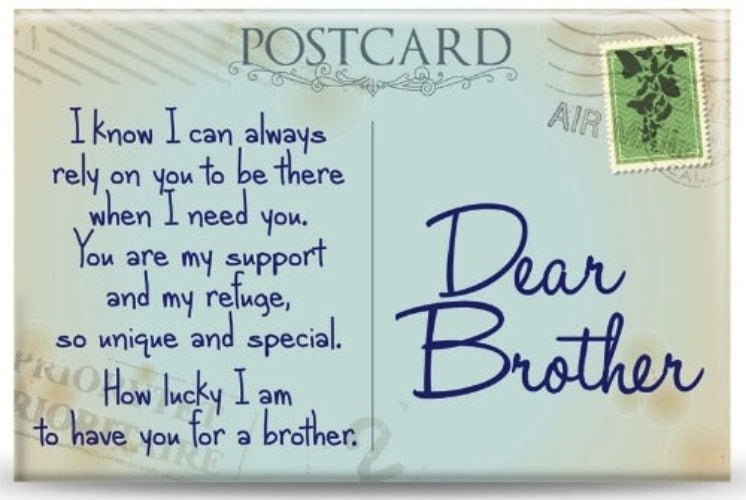 Postcard Series Dear Brother - 1st Stop Marshall's Health Shop, Gift Shop! - Heath and Natural Therapy New Brighton Christchurch - Naturopath