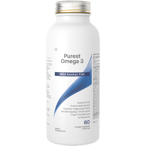 Purest Omega 3, 1000mg from wild Alaskan Fish 60 Softgels. What is Purest Omega 3 Alaskan Fish Oil? In developing Purest Omega Coyne Healthcare have collaborated with a world leading authority and expert in Omega 3 production. Their oil boasts the world’s leading TOTOX score, which measures oxidation, meaning they guarantee you the freshest and purest Omega 3 on the worldwide market.