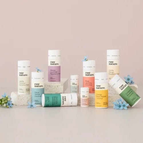 Raw Nature Natural Deodorant- Vanilla (No Bicarb) Award winning - aluminium-free, baking-soda free sensitive skin natural deodorant. Stay confident and fresh all day long. Its powerful key ingredients work to prevent odour and reduce sweating.