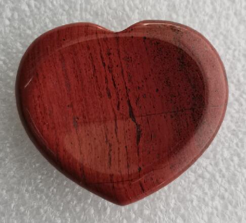 Red Jasper Worry Stone Heart - MarshallsHealthShop