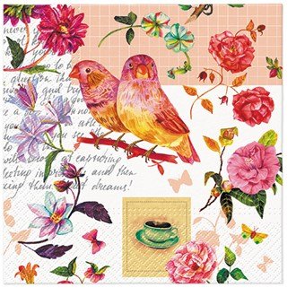 Salisbury Floral Poetry Napkin - MarshallsHealthShop
