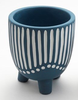 Salisbury Navy Striped Planter (GC218) - 1st Stop Marshall's Health Shop, Gift Shop! - Heath and Natural Therapy New Brighton Christchurch - Naturopath