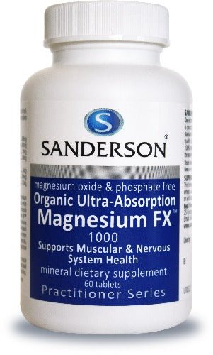SANDERSON Magnesium FX 60 Tablets Magnesium is the fourth most abundant mineral in the human body and is essential to good health. Around 50% of total body magnesium is present in bone; the other half is found mostly inside cells of body tissues and organs. Just 1% of magnesium is found in blood, but the body works very hard to keep blood levels of magnesium stable.