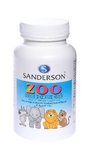 SANDERSON Zoo Kid’s Multi 90 Chewable Tablets Poor diet is not exclusively an adult issue. Children who don't look malnourished may still not be getting all the nutrients they need because they eat a diet high in processed or fast foods, sugar or other 'nasties'. A daily multi will plug any gaps in children's diets and help keep them healthy.