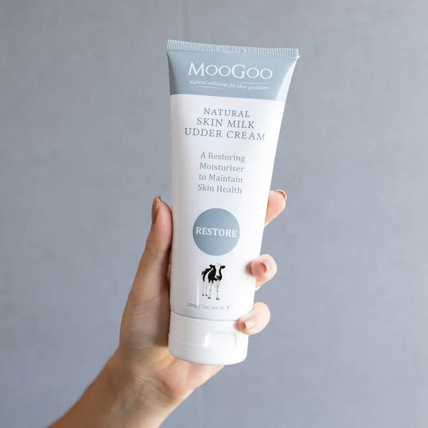 MooGoo Skin Milk Udder Cream 200g This is the original Udder Cream that started it all. You know the story, right? If not, check out how our founder came to make our very first cream here. As with all good things in life (including life itself), MooGoo started with a Mum …and some udder cream for cows.