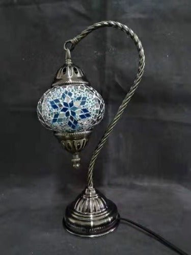 Turkish Mosaic Lamp - Swan Neck Multicolour TL152 - 1st Stop Marshall's Health Shop, Gift Shop! - Heath and Natural Therapy New Brighton Christchurch - Naturopath