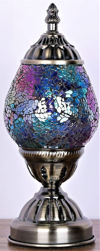 Turkish Mosaic Oval Lamp TL67 - 1st Stop Marshall's Health Shop, Gift Shop! - Heath and Natural Therapy New Brighton Christchurch - Naturopath