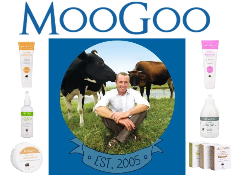 The fact that MooGoo even exists is a happy accident. In 2005, the Head of the Herd (Craig Jones) noticed that his mother was using a white paste, intended for use on cows, to help with her Psoriasis. 