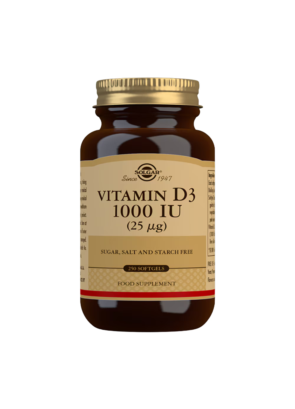 Solgar Vitamin D3 1000iu (25MCG) Soft Gels