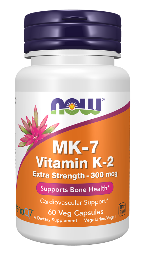 NOW Foods MK-7 Vitamin K-2, Extra Strength 300 mcg 60 Veg Capsules

Vitamin K is well known for its role in the synthesis of a number of blood coagulation factors and is also important for the formation of strong, healthy bones.* MenaQ7® MK-7 is a unique soy-free, bioavailable form of vitamin K-2 that plays a critical role in arterial health through its ability to support proper calcium metabolism in blood vessels and arteries.*
1st Stop, Marshall's Health Shop!
