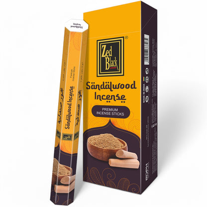 Zed Black Sandalwood Incense 20gm
Zed Black 20 gram Incense sticks are one of the most popular incense sticks, these are rolled and dipped into natural oils for a calming incense fragrance. You will enjoy these incense sticks as you would experience these fragrances from nature itself. Experience an absolutely soothing and positive aroma at your place by using these premium quality incense sticks.

1st Stop, Marshall's Health Shop, Gift Shop!

SKU: ZBSA20
