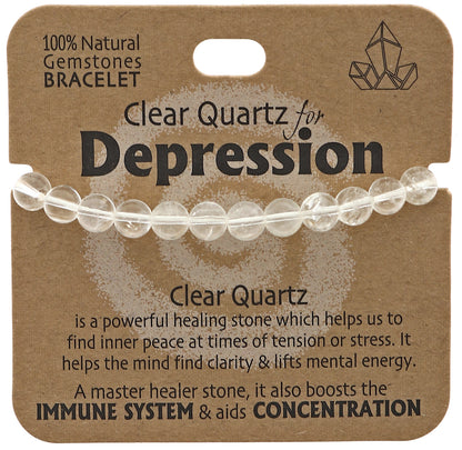 Depression Bracelet Clear Quartz