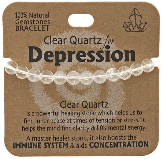 Depression Bracelet Clear Quartz