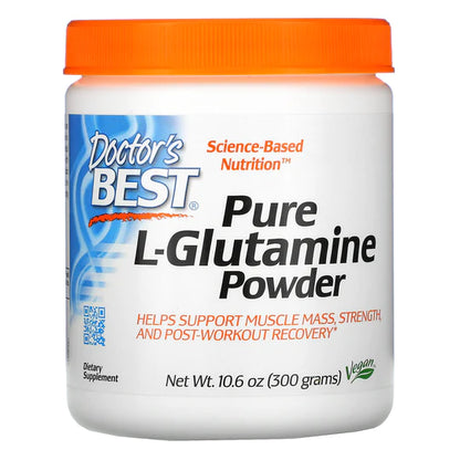 Doctor's Best Pure L-Glutamine Powder, 10.6 oz (300 g)
