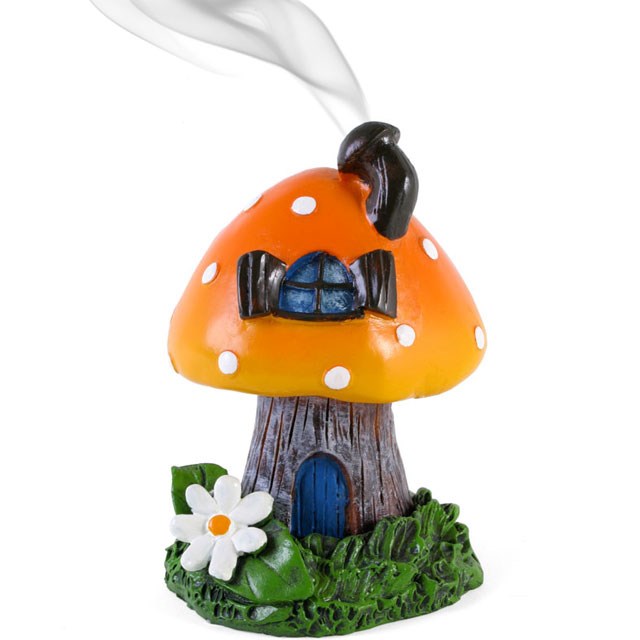 Orange Smoking Toadstool Cone Holder