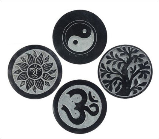 Soapstone Incense Holder 4 Assorted