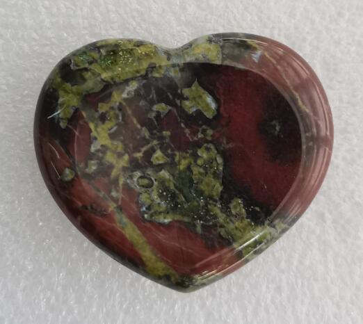 Worry Stone Heart - Dragon Bloodstone