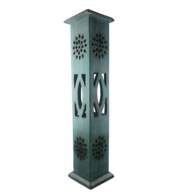 Teal Incense Tower 12 inch