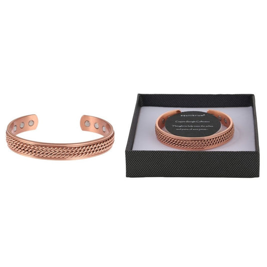 Equilibrium 3 Twist Copper Magnetic Bracelet