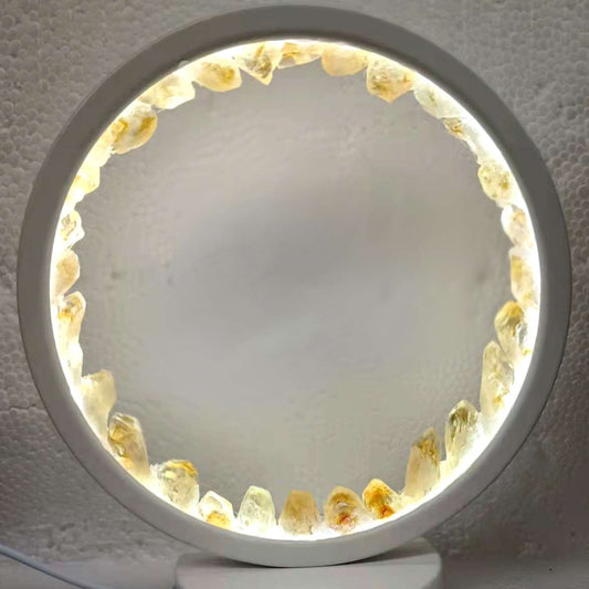 Citrine Crystal LED USB Table Lamp