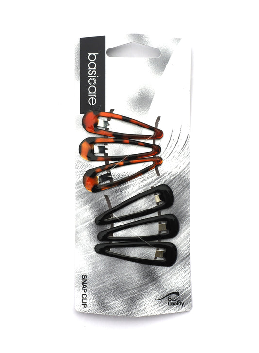 Basicare Snap Clip Shell & Black 6 Pack