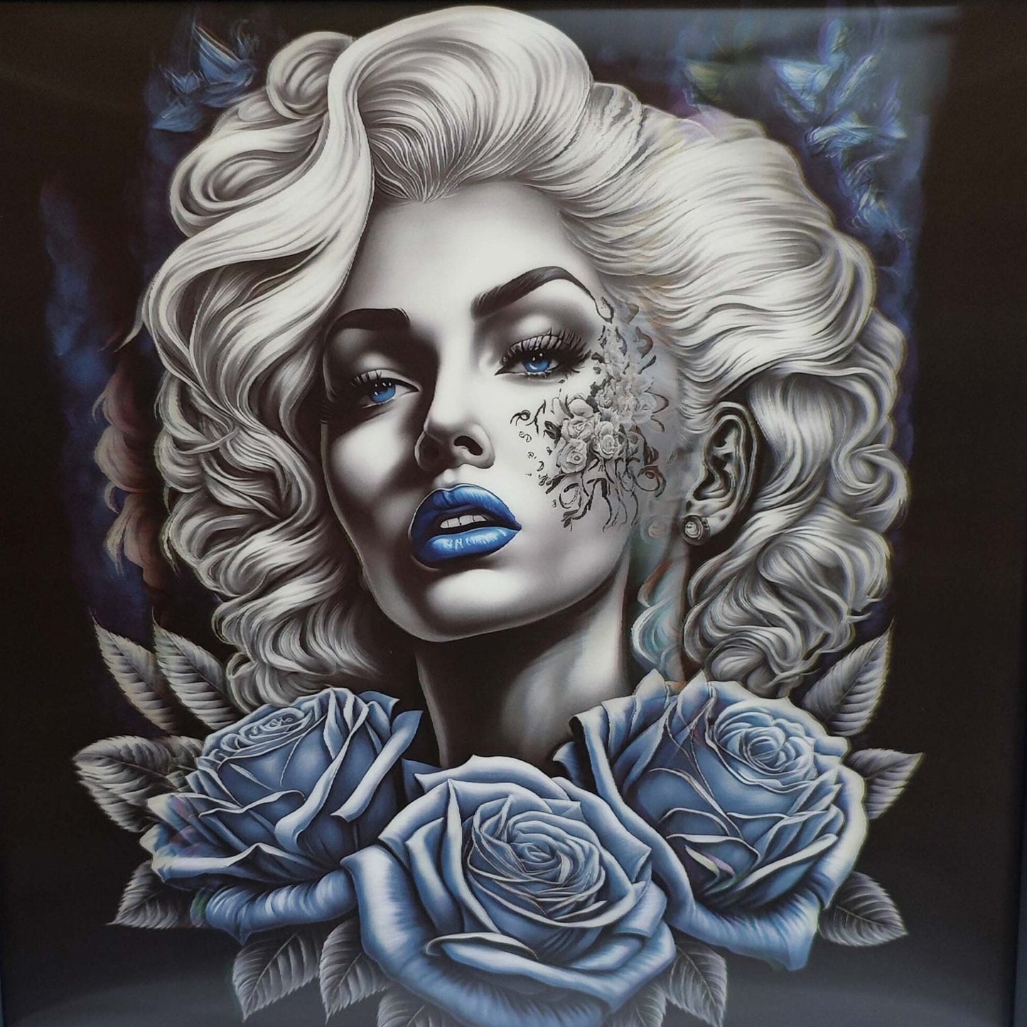 3D Art Black Rose 40x40CM - MarshallsHealthShop