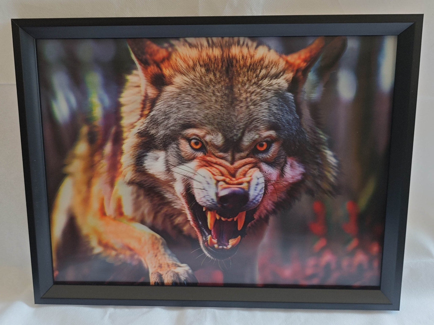 3D Art Wolf Leaping 30x40CM - MarshallsHealthShop