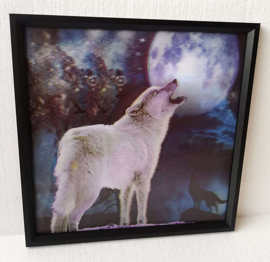 3D Wolf Howling 40x40CM (TD13) - MarshallsHealthShop