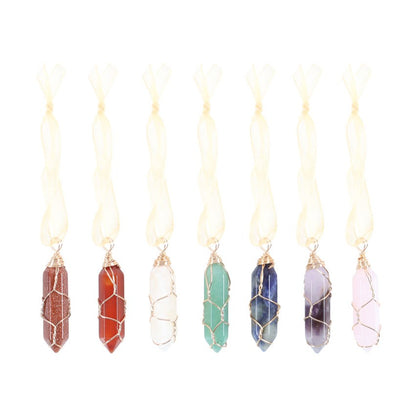 Hanging Crystal Tree Decorations (Set of 7)