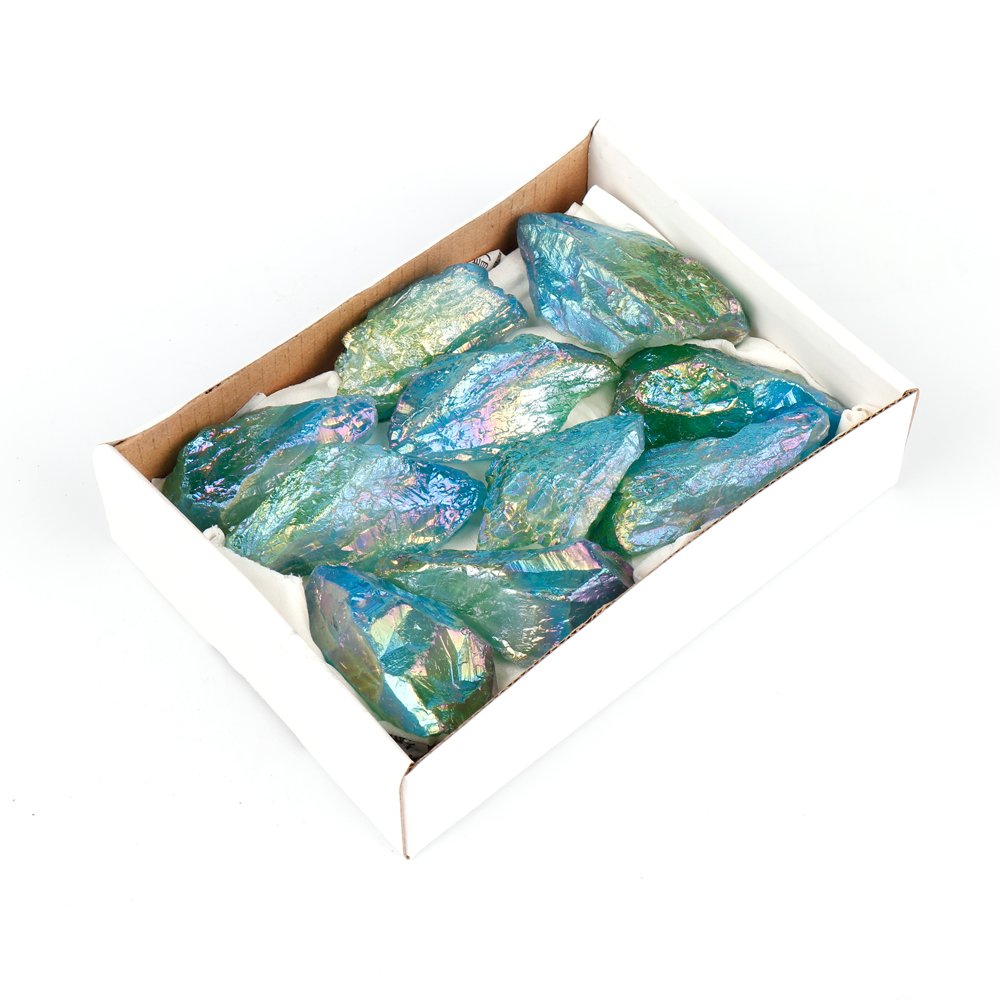 Mini Crystal Aura Unicorn Points - Green & Aqua Blue