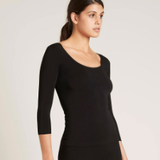 BOODY Wmns 3/4 Sleeve Top Blk M