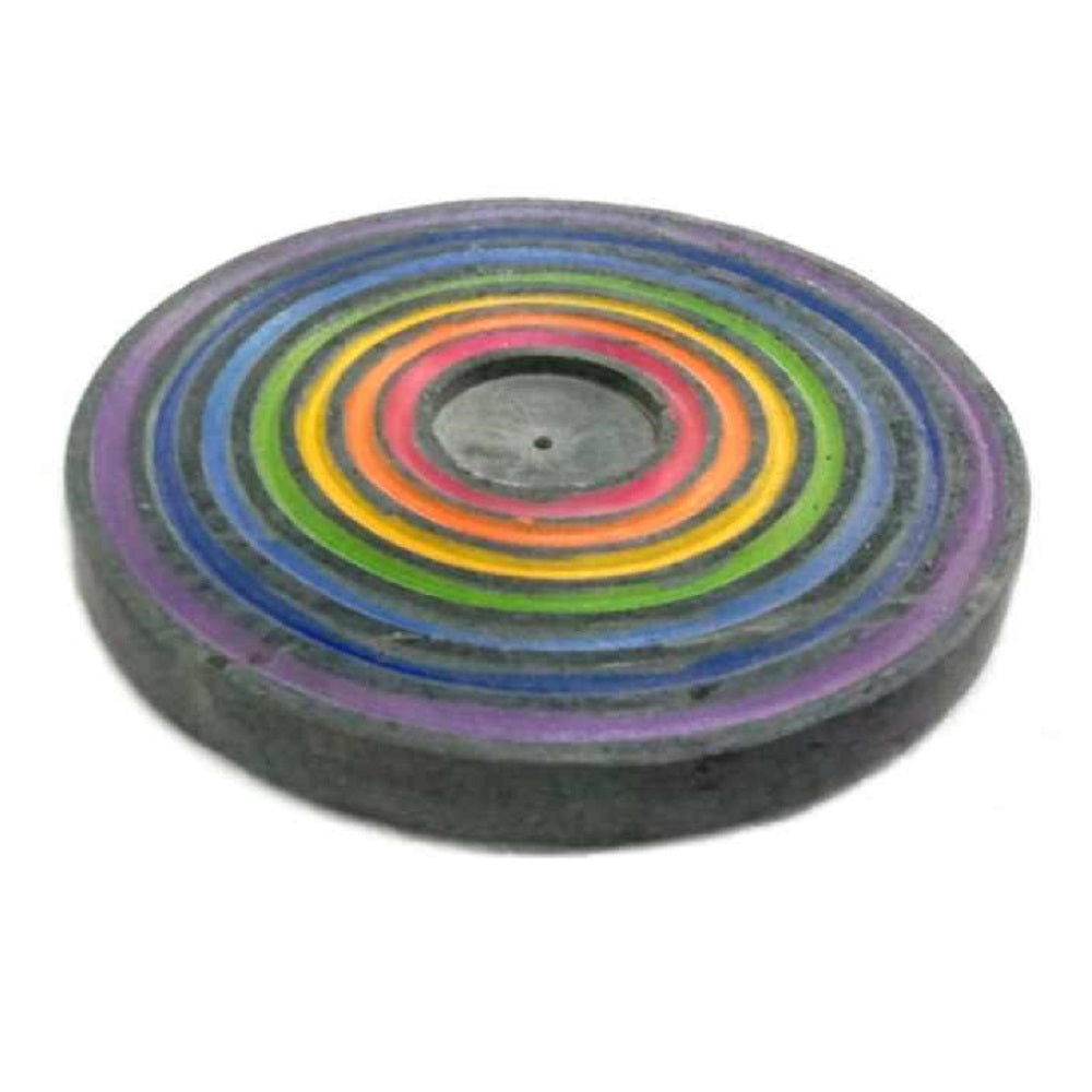 Charka Soapstone Round Incense Holder