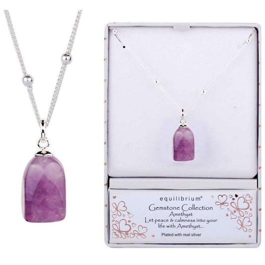 Equilibrium Amethyst Gemstone Necklace