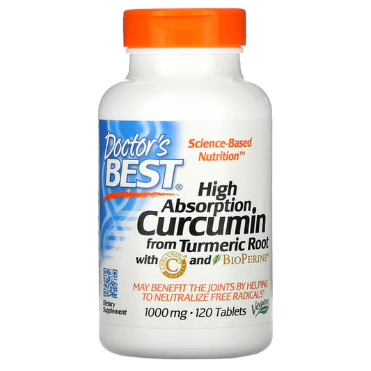 Doctor's Best High Absorption Curcumin, 1,000 mg, 120 Tablets