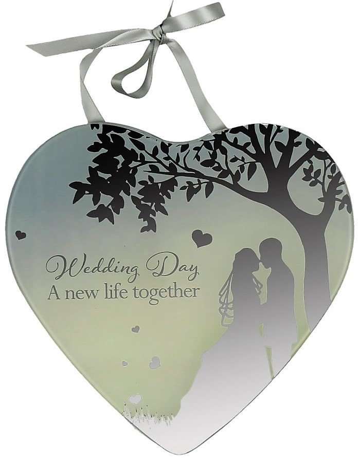 Reflections Heart Mirror Plaque Wedding 61411