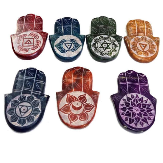 Soapstone Incense Holder Chakra Hamsa