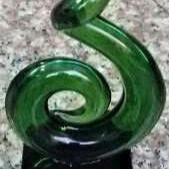 Glass Art Kiwiana Koru
