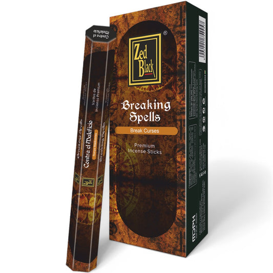 Zed Black Breaking Spells 20gm
Zed Black 20 gram Incense sticks are one of the most popular incense sticks, these are rolled and dipped into natural oils for a calming incense fragrance. You will enjoy these incense sticks as you would experience these fragrances from nature itself. Experience an absolutely soothing and positive aroma at your place by using these premium quality incense sticks.

1st Stop, Marshall's Health Shop, Gift Shop!

SKU: ZBBS20