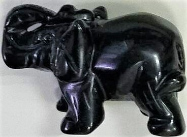 Black Obsidian Elephant