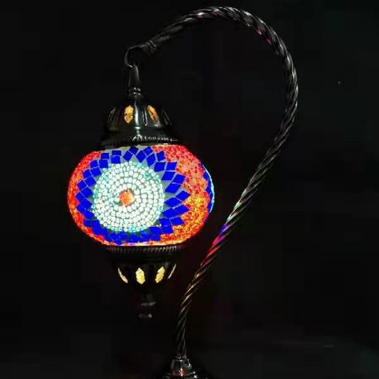 Turkish Mosaic Lamp - Swan Neck Multicolour TL125