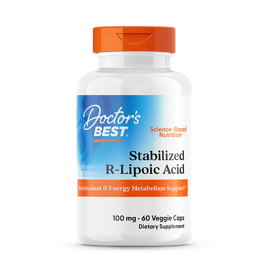 Doctor's Best Stabilized R-Lipoic Acid with BioEnhanced Na-RALA, 100 mg, 60 Veggie Caps