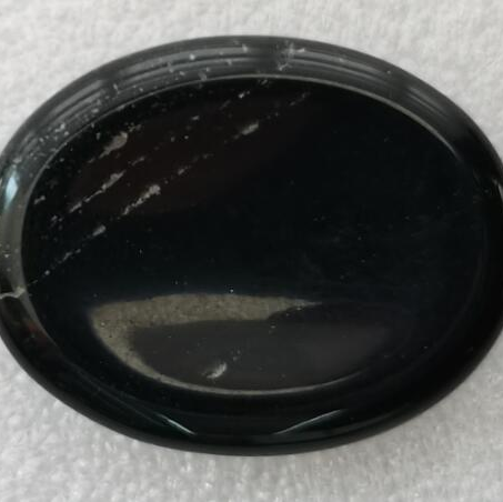 Obsidian Worry Stone Oval